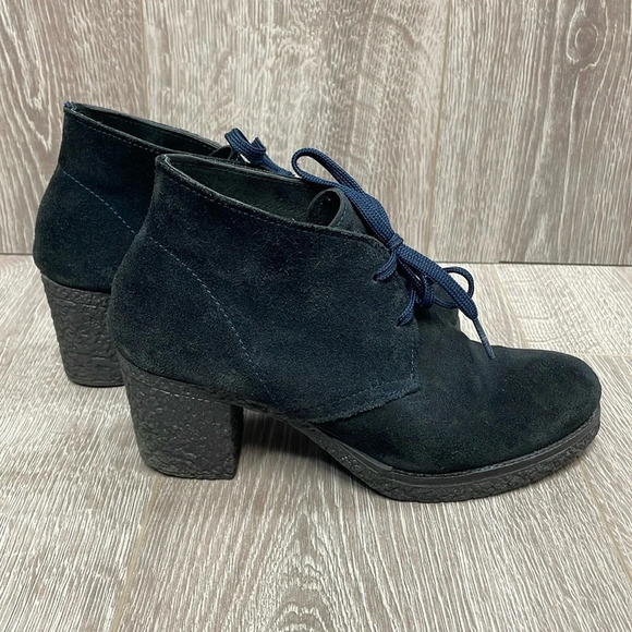 Echi Di Moda Made In Italy Black Suede Heeled Ankle Boots EU 37 (US 6.5) - Picture 1 of 16